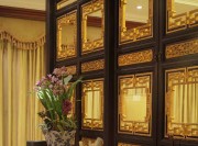 中式沉穩(wěn)雅致70平米一居室書(shū)房背景墻裝修效果圖