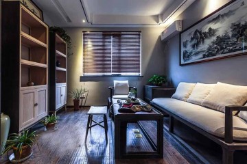 古樸溫馨中式風(fēng)格100平米三居室裝修效果圖