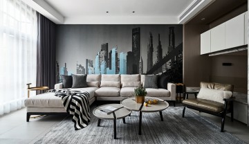 129㎡三室兩廳，簡約現(xiàn)代風(fēng)，干凈清爽舒適！